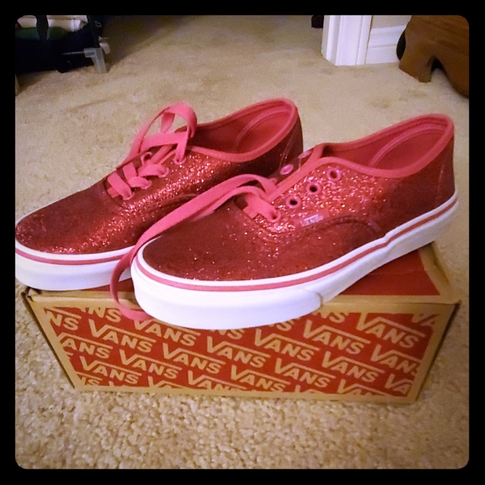 Size 3 kids Glitter Vans